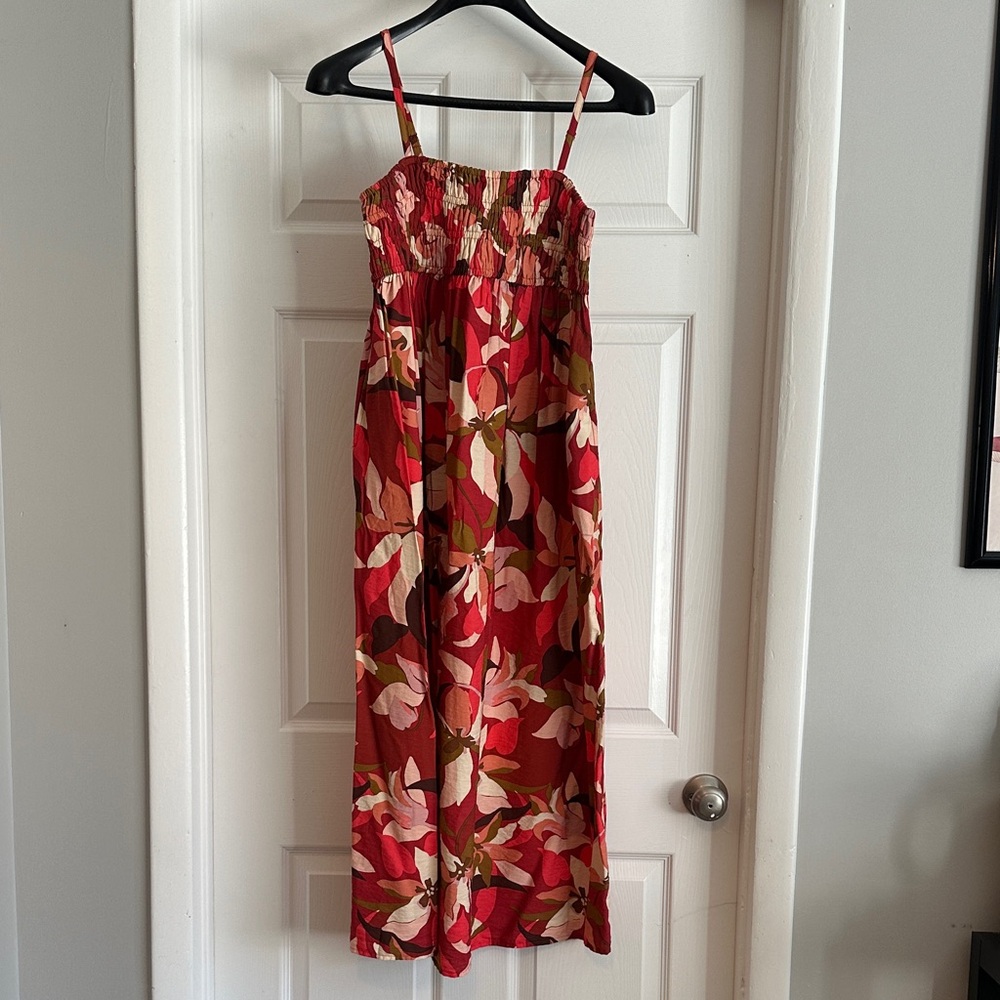 A New Day Red Floral Maxi Dress